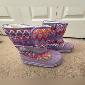 The Children's Place Purple Zigzag Snow Boots